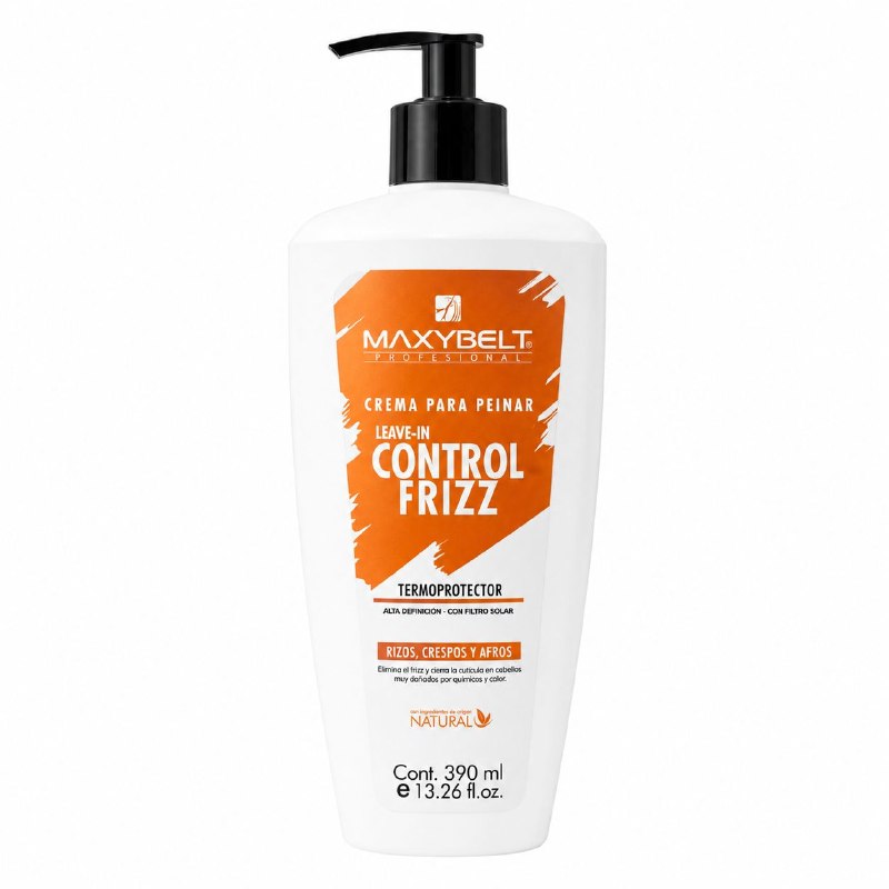CREMA PARA PEINAR SIN ENJUAGUE PARA CABELLO RIZADO, CRESPO Y AFRO MAXYBELT 390ML