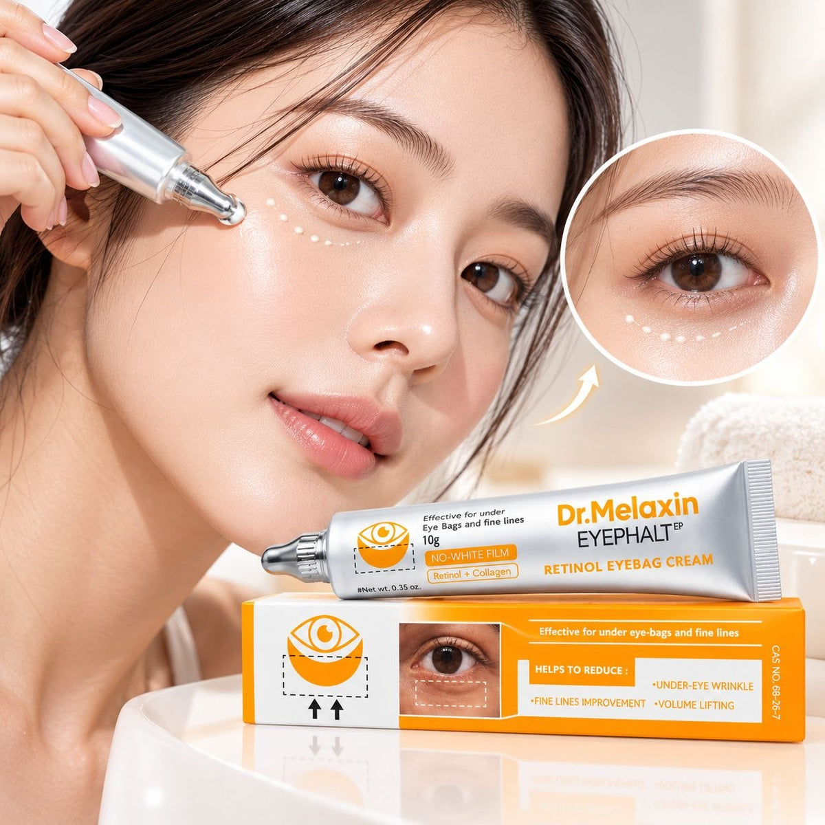 CREMA PARA BOLSAS ARRUGAS Y LÍNEAS FINAS DEL CONTORNO DE OJOS EYEPHALT EP DR.MELAXIN 10G