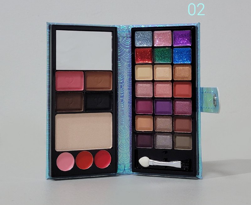 SOMBRAS DE OJOS EN KIT 3 EN 1, 18 SOMBRA,1 POLVO, 3 RUBOR 3 BRILLOS ENGOL COLLECTIONS 5.5G