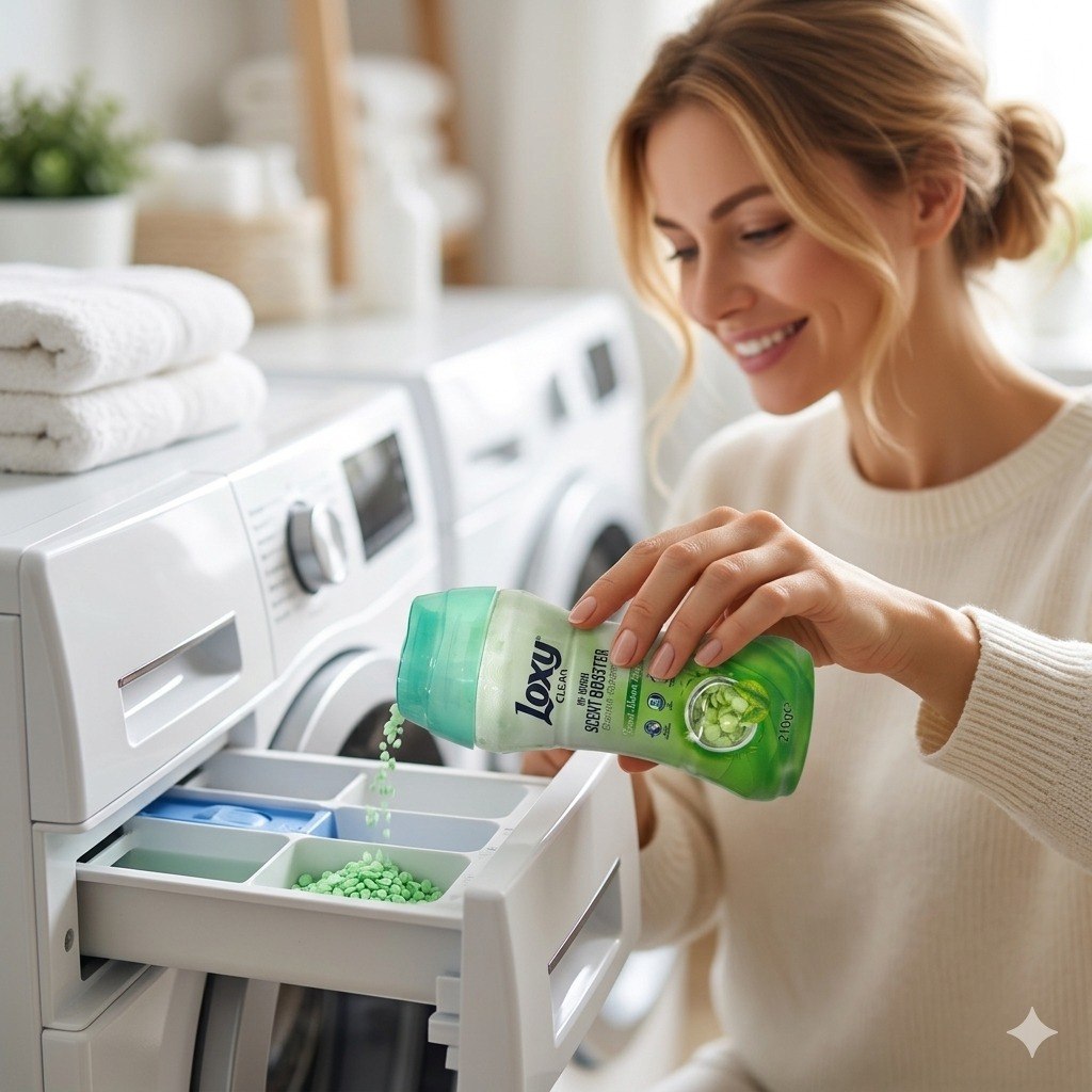 POTENCIADOR DE AROMA Y SUAVIZANTE PARA LAVANDERIA CON AROMA BRISA NATURAL DE BOSQUE LOXY 210G