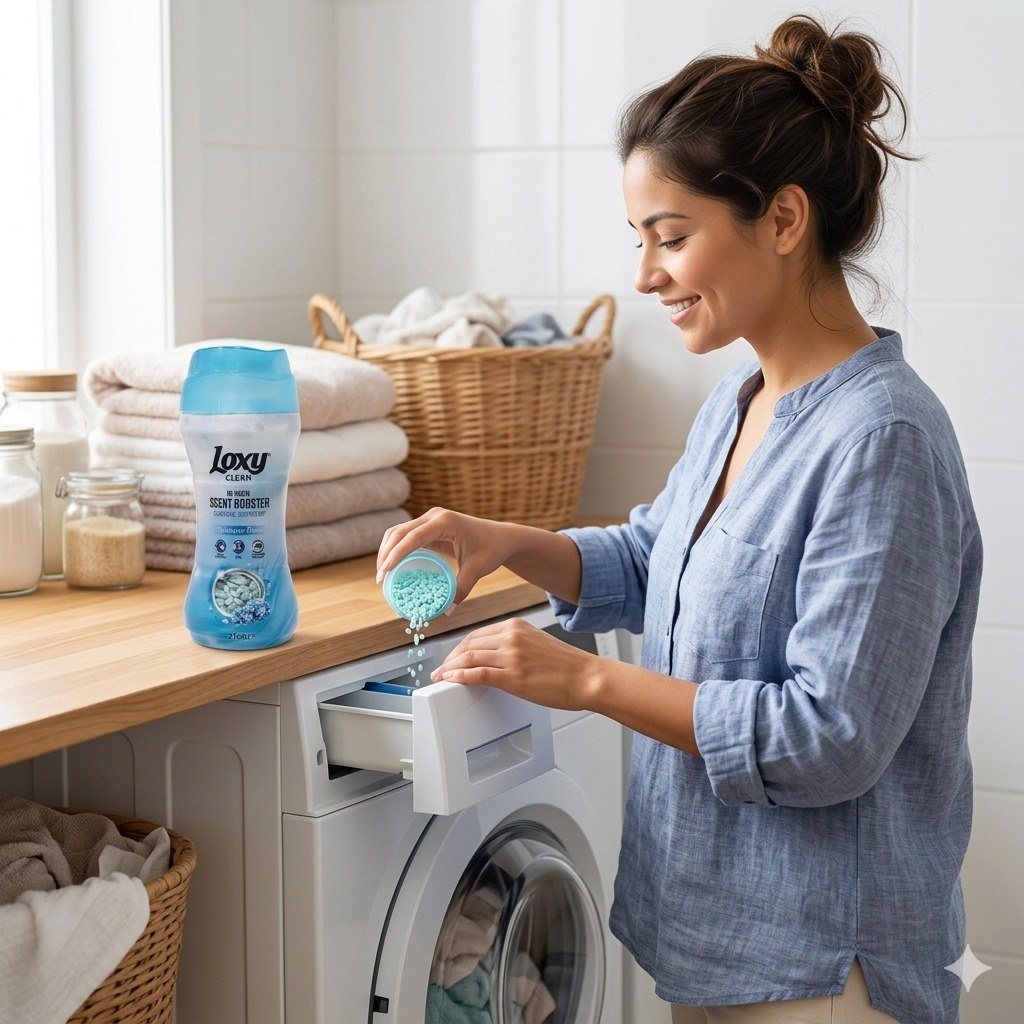 POTENCIADOR DE AROMA Y SUAVIZANTE PARA LAVANDERIA CON AROMA A FLOR DE HORTENSIA LOXY 210G