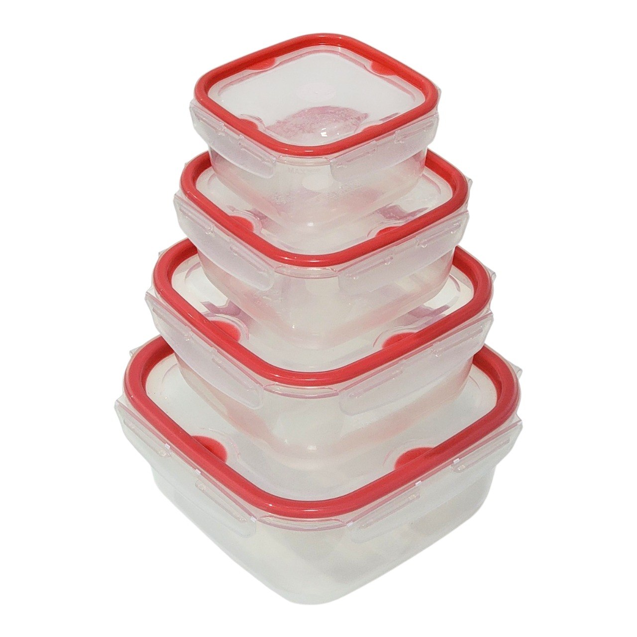 SET DE RECIPIENTES PANAS PARA ALIMENTOS DE TAMAÑOS VARIADOS 4PCS LOCK&FIT