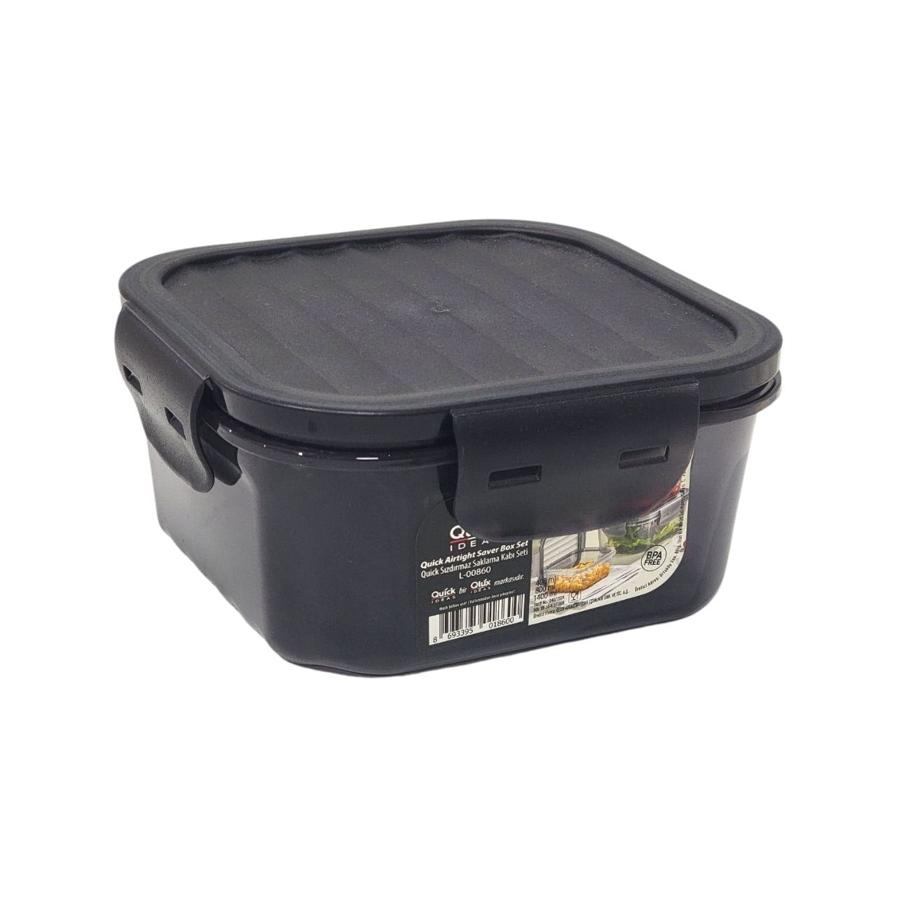 SET DE RECIPIENTES PANAS PARA ALIMENTOS HERMETICOS APILABLES 3PCS QLUX IDEAS