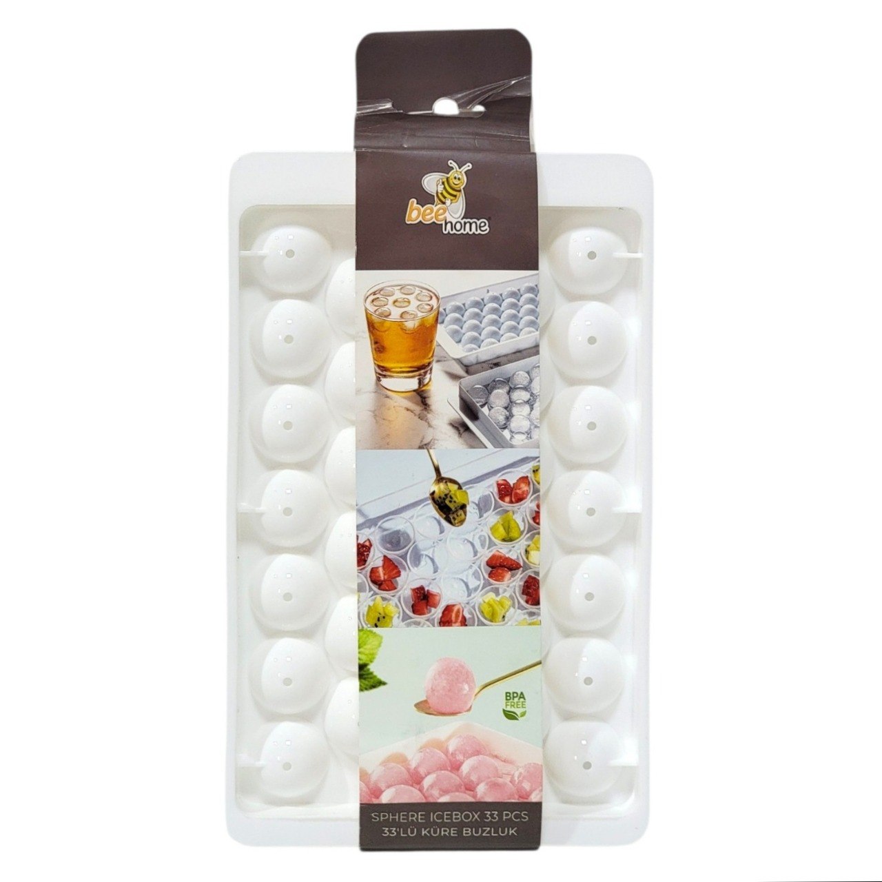 MOLDE PARA HIELO EN ESFERAS DE ACRILICO DE ALTA CALIDAD BEE HOME 16X27CM