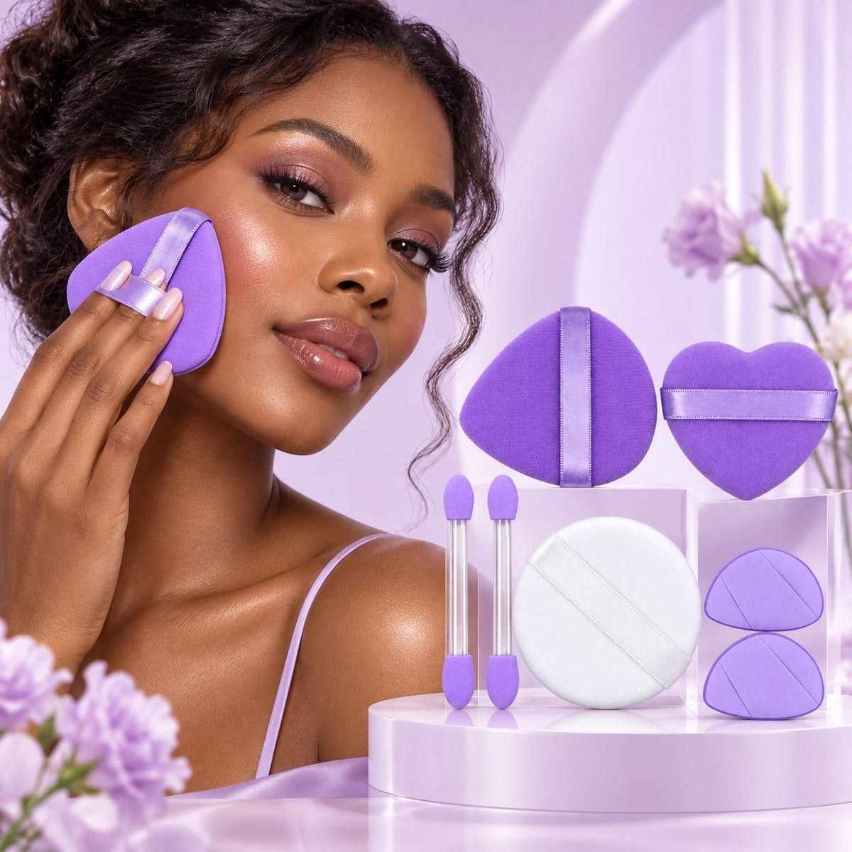 SET DE 8 ESPONJAS PARA MAQUILLAJE Y SOMBRAS SWEET BEAUTY