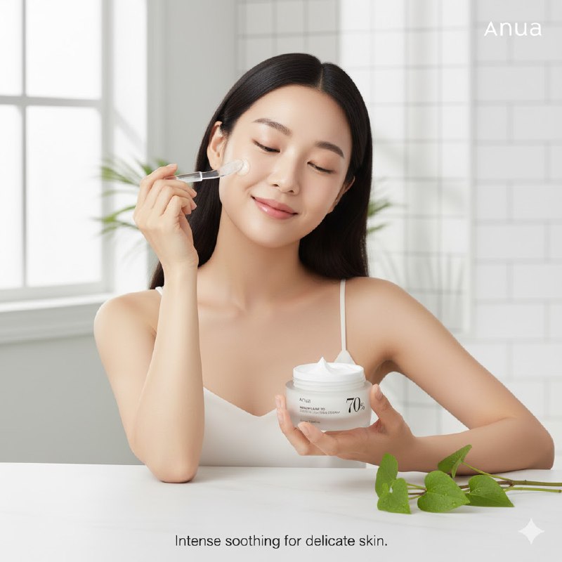CREMA FACIAL COREANA CALMANTE INTENSIVA PARA PIEL ESTRESADA ANUA 50ML