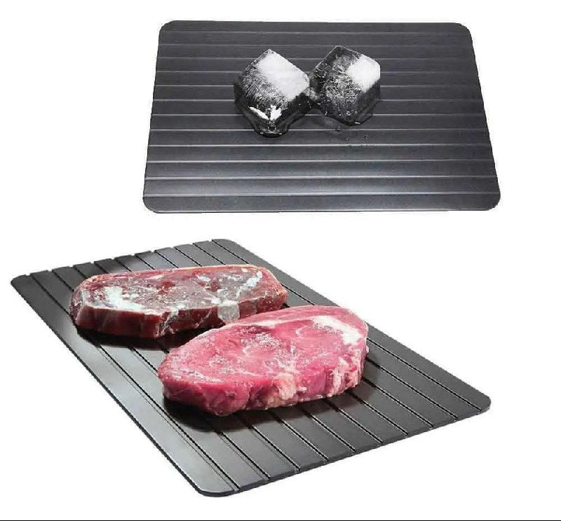 BANDEJA DE ALUMINIO DE DESCONGELACION RAPIDA PARA CARNES Y ALIMENTOS 23X16.5CM