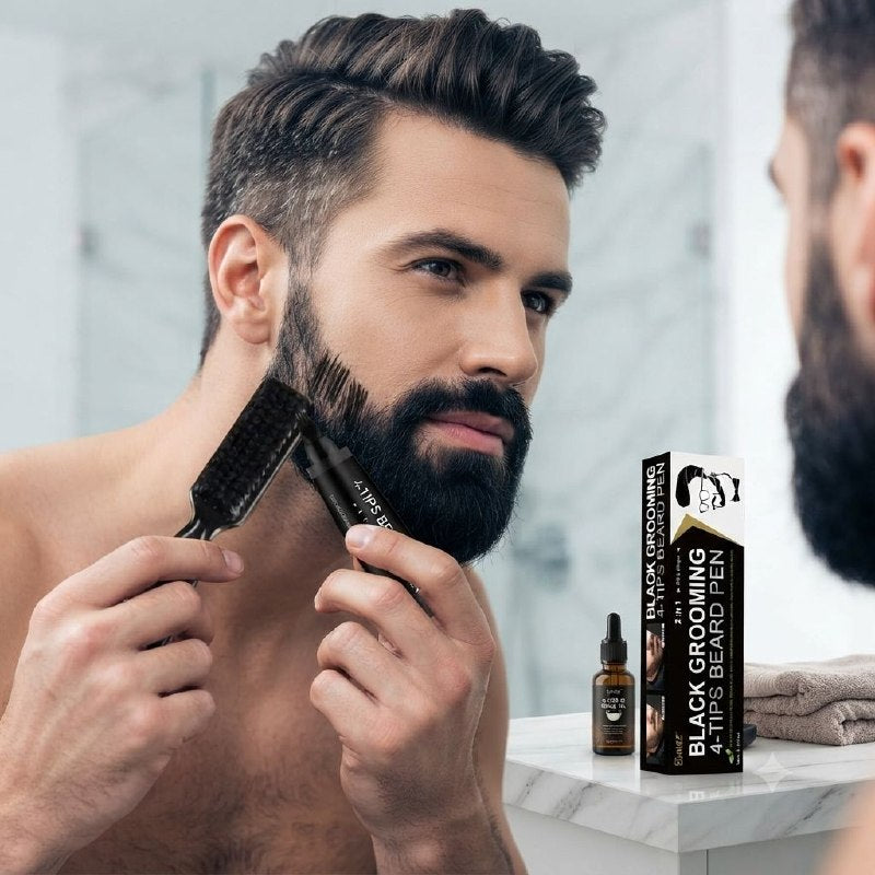 SET DE RELLENADOR DE PRECISIÓN PARA BARBA, BIGOTE Y PATILLAS BUNEE BEARD FILLER PEN KIT