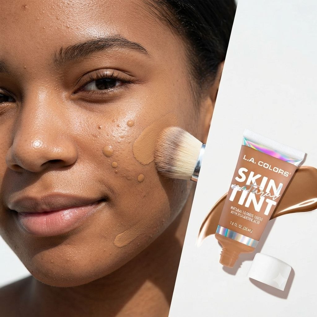 BASE MAQUILLAJE LIQUIDA NATURAL SKIN TINT TONO CLM421 TOFFEE L.A. COLORS 30ML