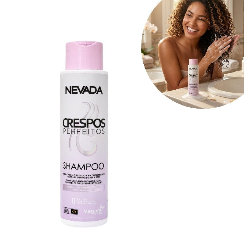 SHAMPOO NUTRITIVO PARA CABELLO RIZADO Y AFRO DE COCO Y KARITE NEVADA 500ML