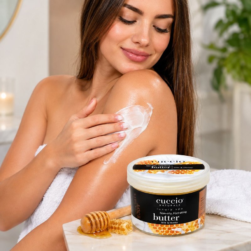 CREMA CORPORAL EXFOLIANTE E HIDRATANTE NUTRITIVO CON AROMA A LECHE Y MIEL CUCCIO 750G