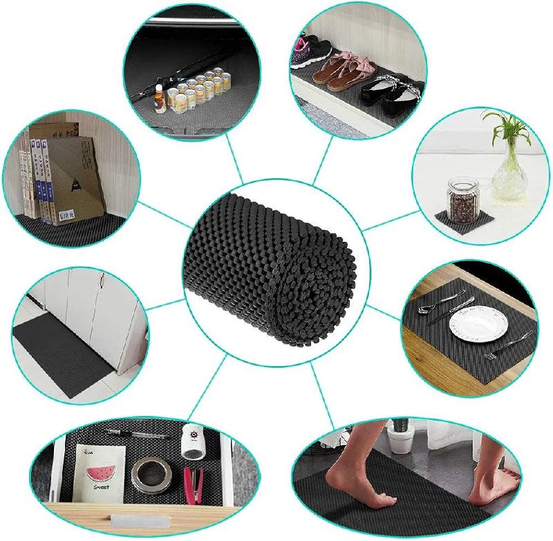 ALFOMBRA ANTIDESLIZANTE MULTIUSOS, UTIL Y FACIL DE USAR, ADHERENTE FACIL DE CORTAR Y RESISTENTE JIRERMEI ANTI SLIP MAT 45X150CM