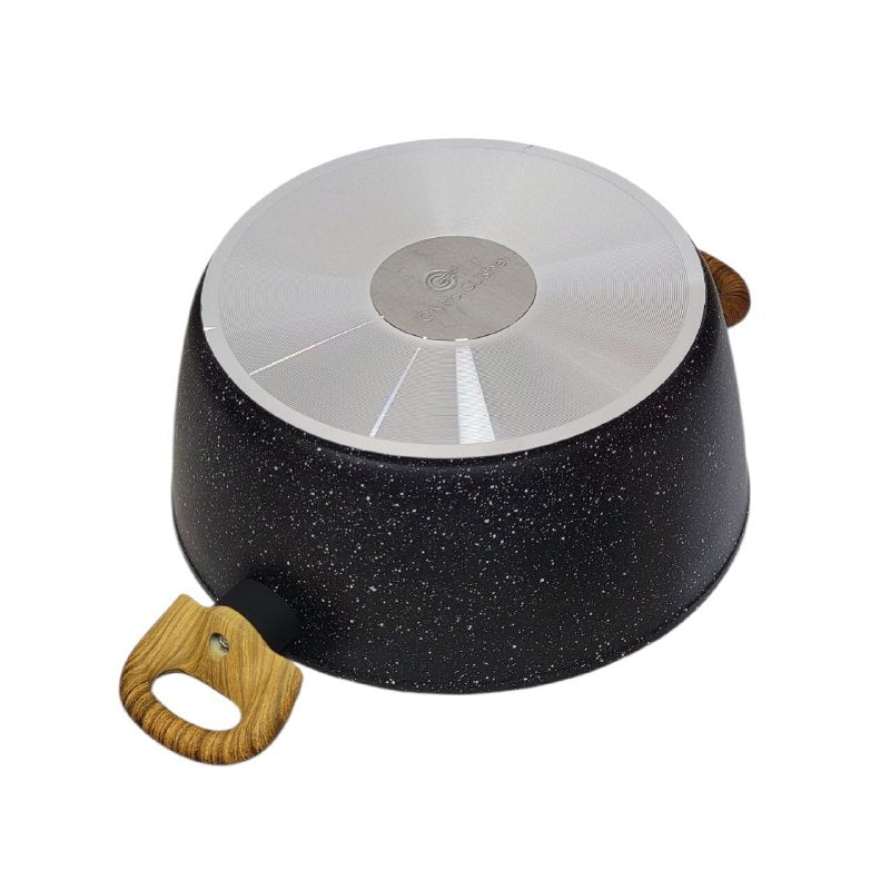 SARTEN CACEROLA, OLLA DE COCINA CON REVESTIMIENTO DE MARMOL DE ALTA CALIDAD 26CM DIAMETRO CRYSTAL CUISINE CASSEROLE