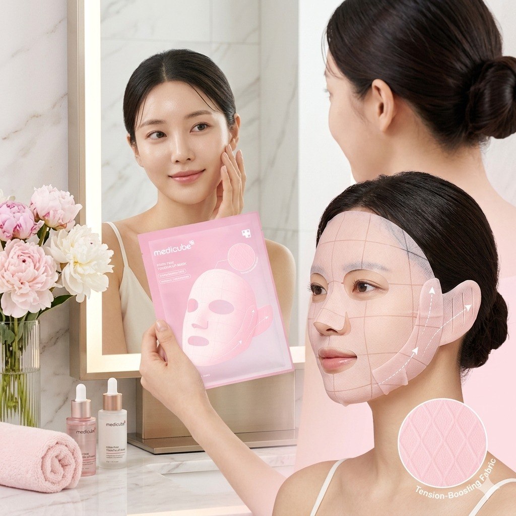 MASCARILLA FACIAL REAFIRMANTE Y REPARADORA CON PDRN Y COLAGENO MEDICUBE 34G