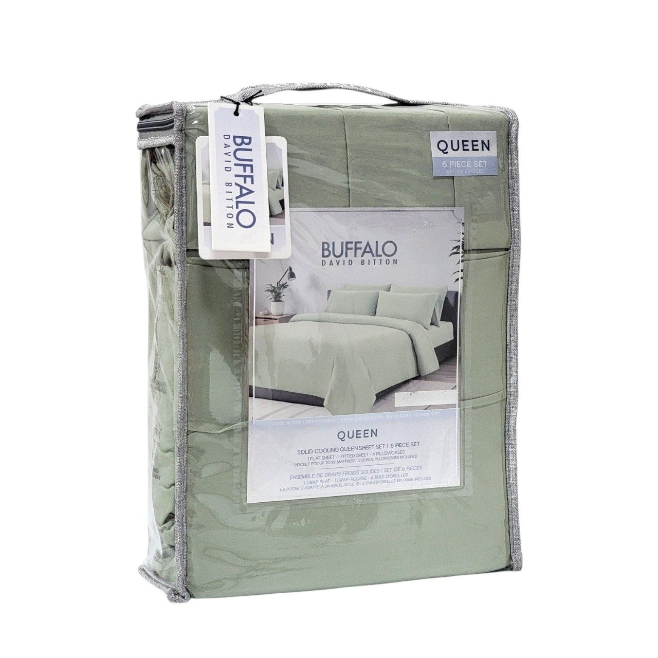 JUEGO DE SABANAS DE LUJO TAMAÑO QUEEN 6PCS BUFFALO DAVID BITTON