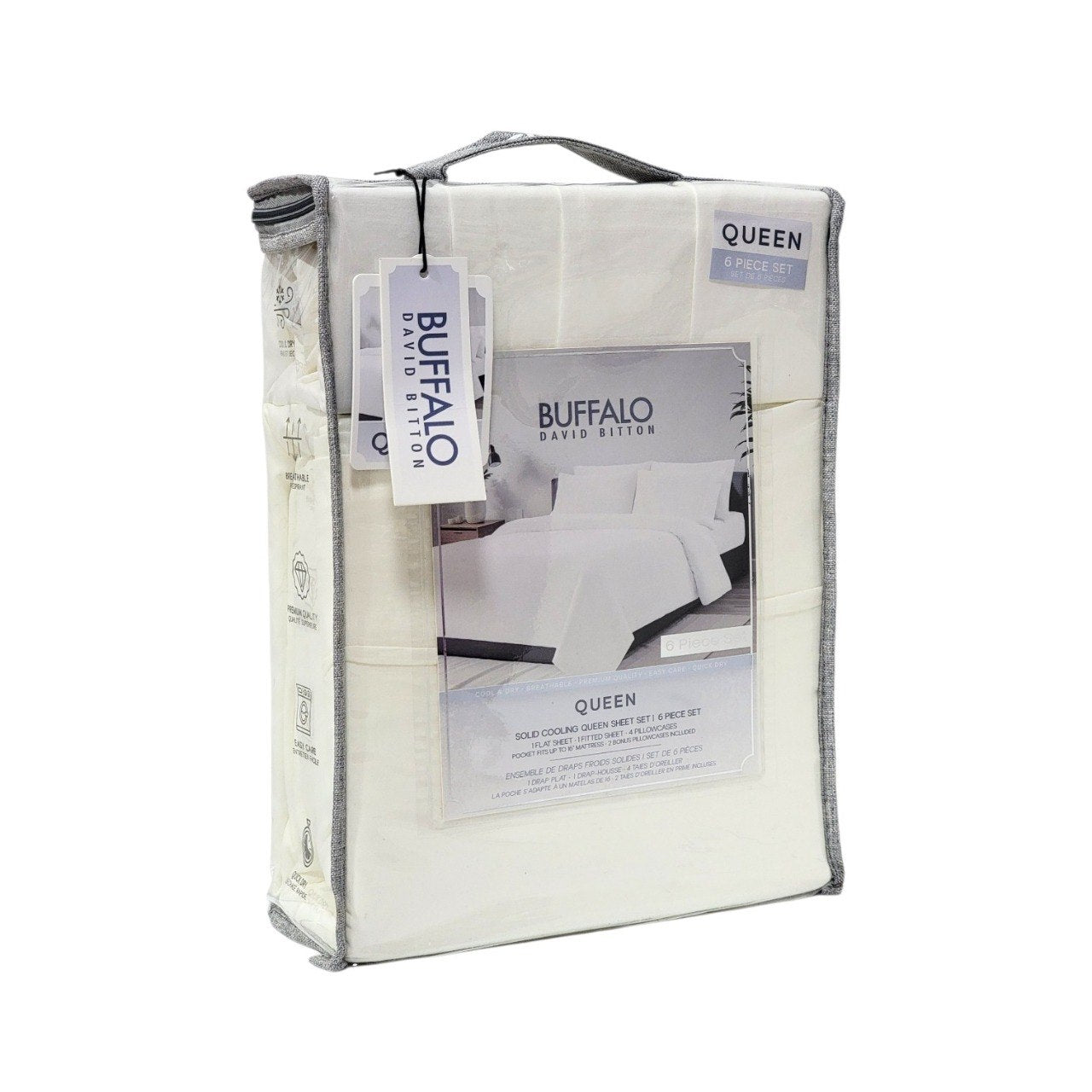 JUEGO DE SABANAS DE LUJO TAMAÑO QUEEN 6PCS BUFFALO DAVID BITTON