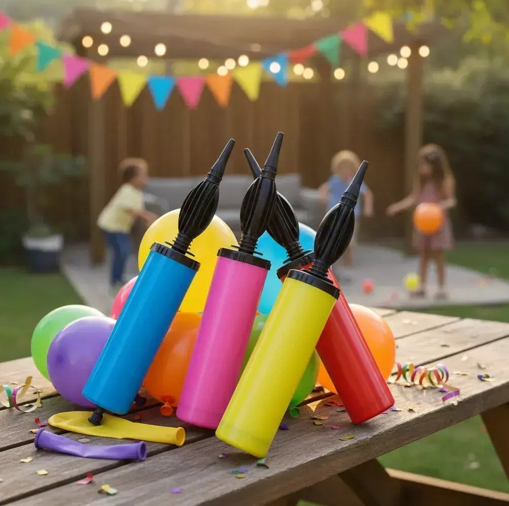 BOMBA INFLADORA DE MANO DE DOBLE ACCION PARA GLOBOS 28CM