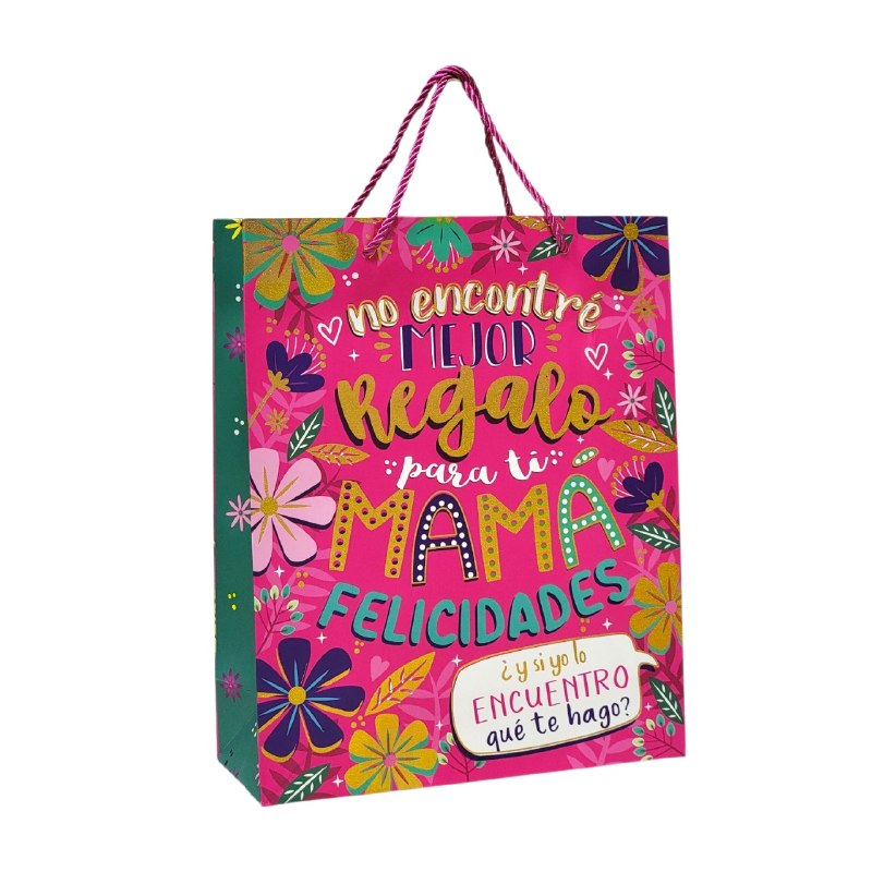 BOLSA DE REGALO PARA MAMA MEDIANA 32X26X10CM