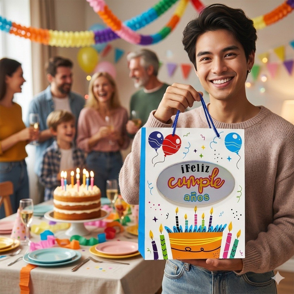 BOLSA DE REGALO DE CUMPLEAÑOS MEDIANA 32X19