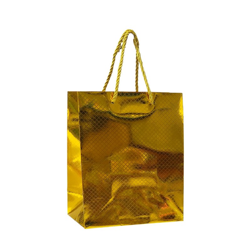 BOLSA DE REGALO PEQUEÑA REFLECTIVA 23X18X10CM