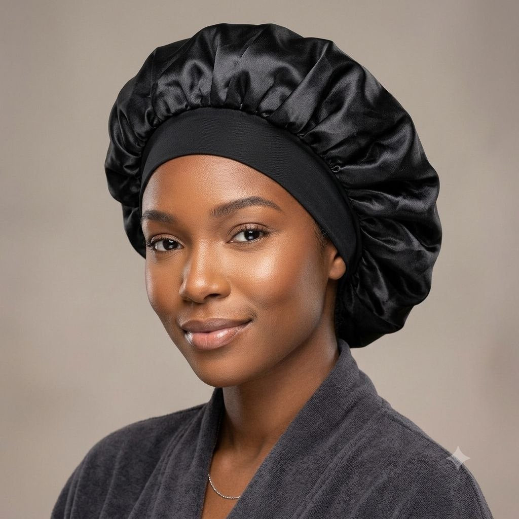 GORRO DE SATIN PROTECTOR NOCTURNO PARA CUIDADO DE CABELLO TAMAÑO XL