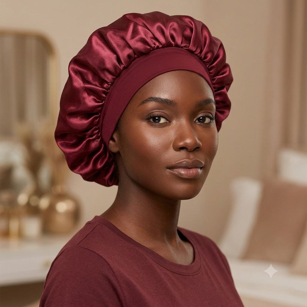 GORRO DE SATIN PROTECTOR NOCTURNO PARA CUIDADO DE CABELLO TAMAÑO XL