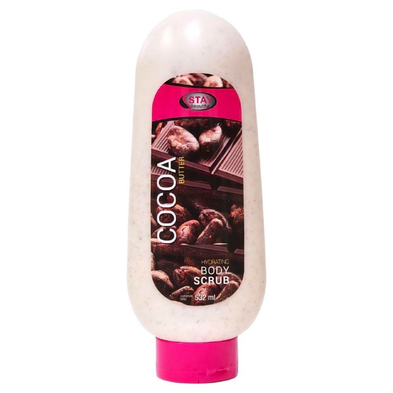 CREMA CORPORAL EXFOLIANTE CON MANTECA DE CACAO  STAY BEAUTIFUL 532ML