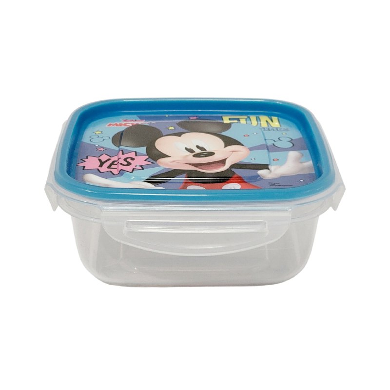 RECIPIENTE PANA PARA ALIIMENTOS PARA NIÑOS CON DISEÑO DE MICKEY MOUSE 7X16X16CM