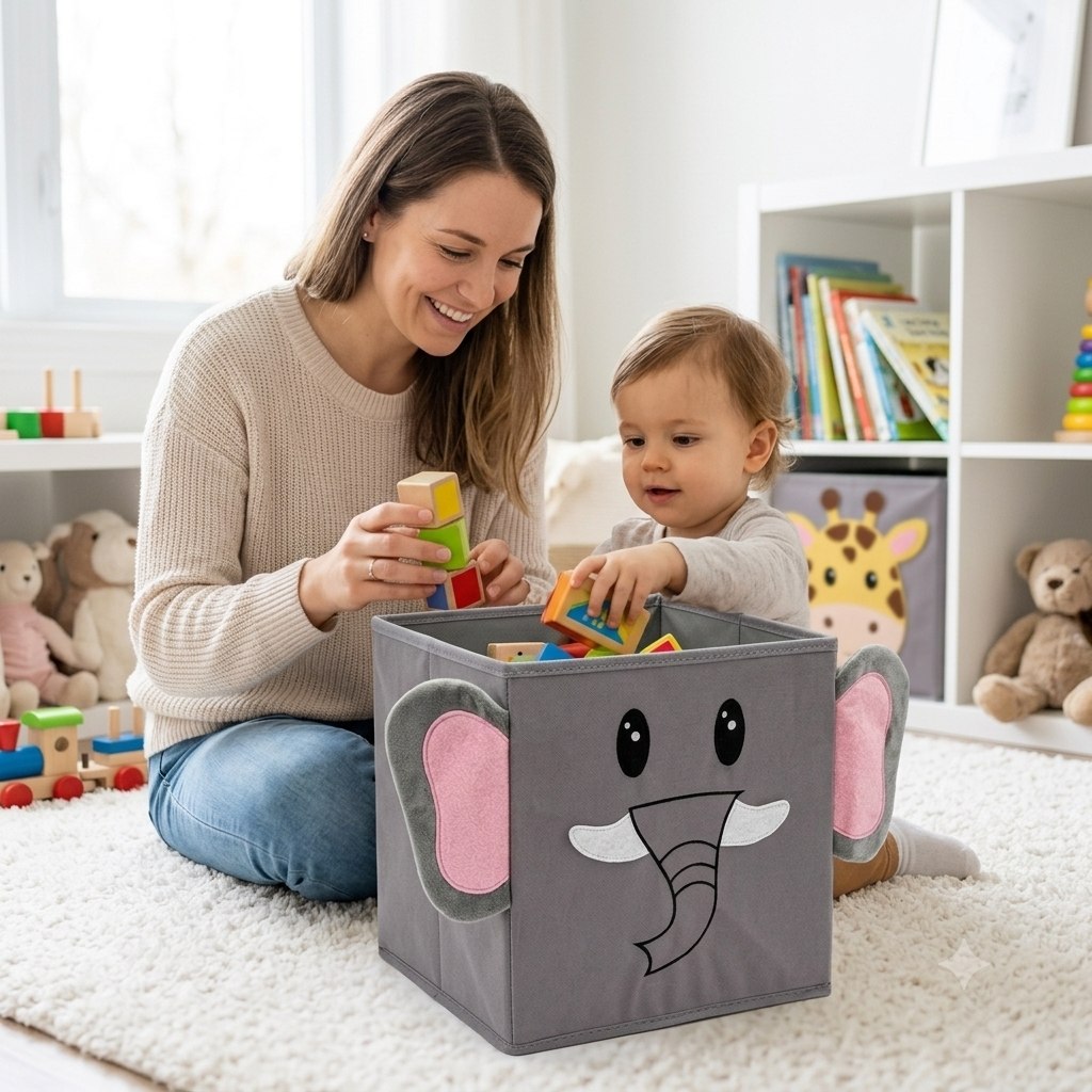 CUBO PLEGABLE ORGANIZADOR MULTIUSO AYUDAR A MANTENER DIFERENTES ESPACIOS ORDENADOS Y FUNCIONALES 30x30CM