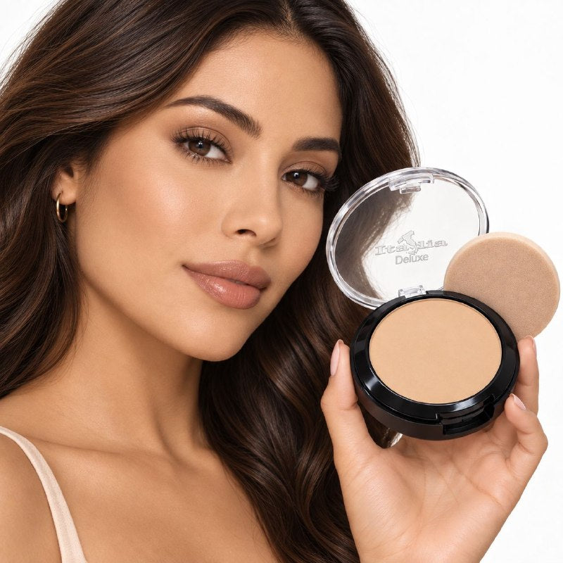 POLVO COMPACTO MATIFICANTE CON PROTECCION SOLAR TONO BUFF 02 ITALIA DELUXE 8G