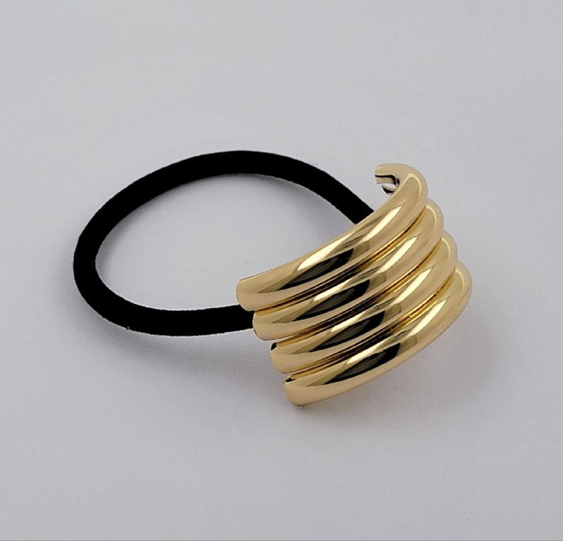 COLA DECORATIVA METALICA PARA EL CABELLO COLOR DORADO VARIOS ESTILOS PONY CUFFS