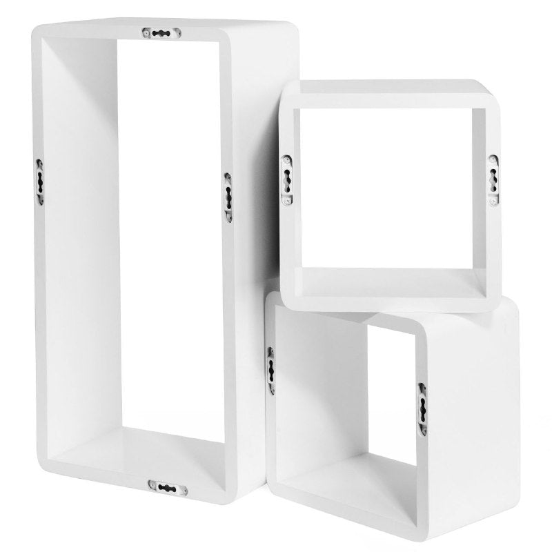 ESTANTERIAS MODULARES PARA PARED DE ALTO BRILLO ELEGANTE DE PLASTICO 21.3X40CM