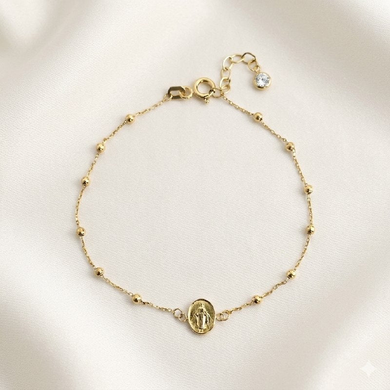 PULSERA DE ORO 10K PARA DAMA 17CM 1.1G