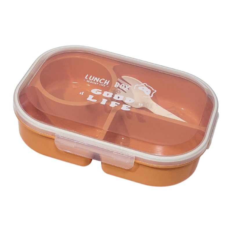 RECIPIENTE PANA PARA ALIMENTOS DE 4 COMPARTIMIENTOS CON TENEDOR BENELI HOME 18X24X6CM