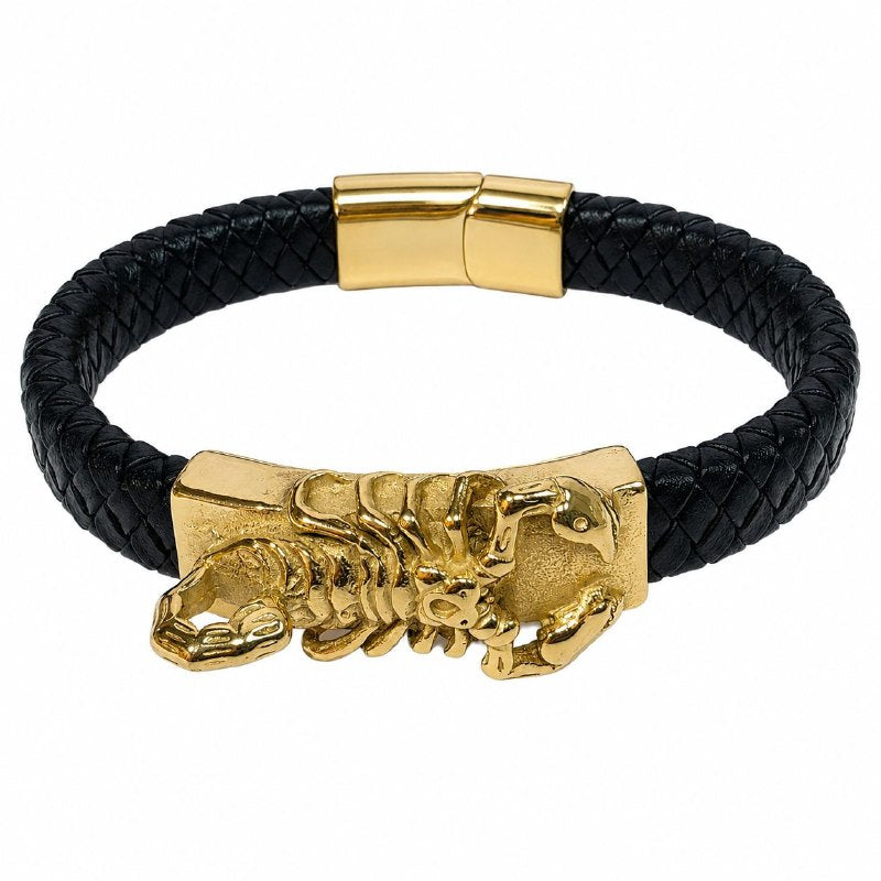 PULSERA DE ENCHAPE PARA CABALLERO CON DISEÑO DE ESCORPION 24CM