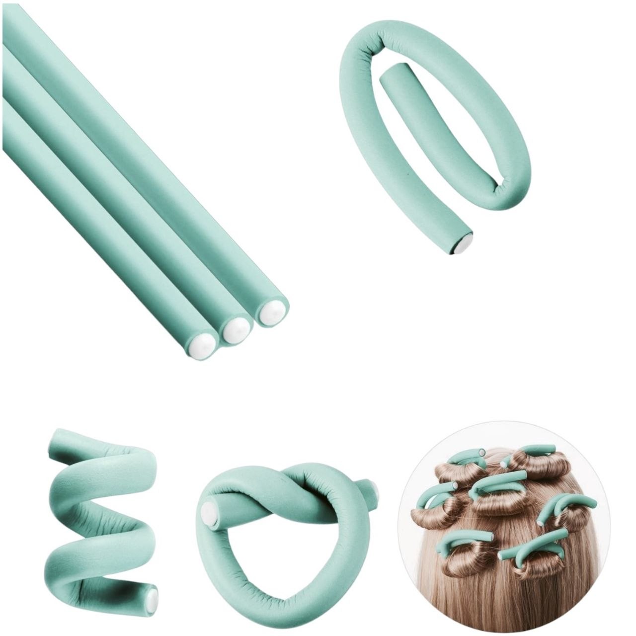 ROLLO PARA EL CABELLO TUBOS FLEXIBLES DE ESPUMA NEVADA