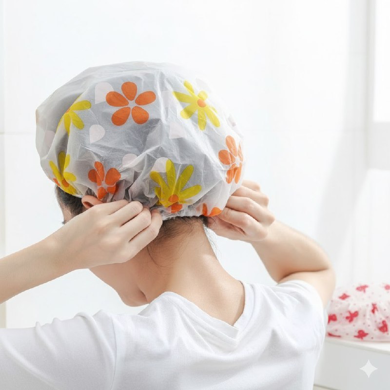 GORRO DE BAÑO DESECHABLE IMPERMEABLE Y VERSATIL TALLA UNICA 12PCS EVOK