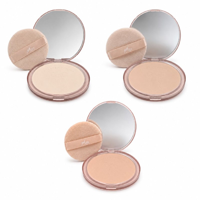 POLVO DE MAQUILLAJE COMPACTO PROFESIONAL SELLADOR Y MATIFICANTE YH BEJA COSMETICS 15G