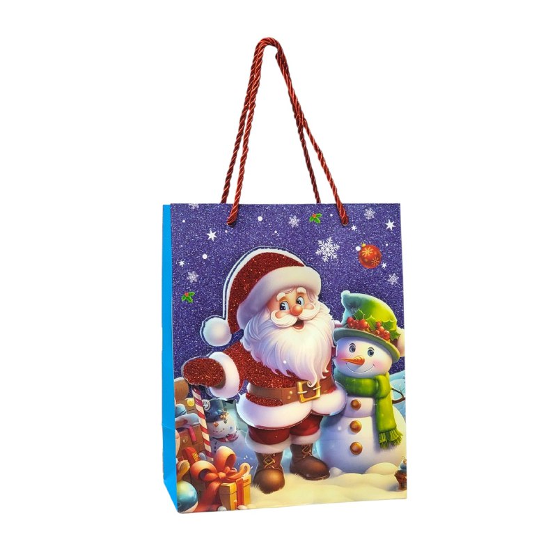 BOLSA DE REGALO NAVIDEÑA PEQUEÑA 18X23X10CM