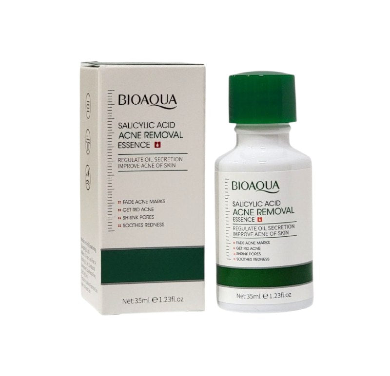 SUERO FACIAL PARA TRATAMIENTO INTENSIVO DE ACNE Y CONTROL DE POROS CON ACIDO SALICILICO BIOAQUA 35ML