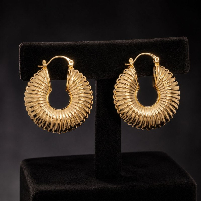 ARGOLLAS DE ENCHAPE PARA DAMA 4CM