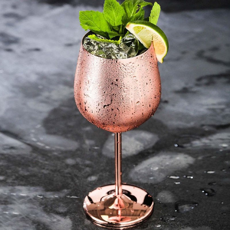 COPA DE VINO O COCTEL METALICA DE ACERO INOXIDABLE
