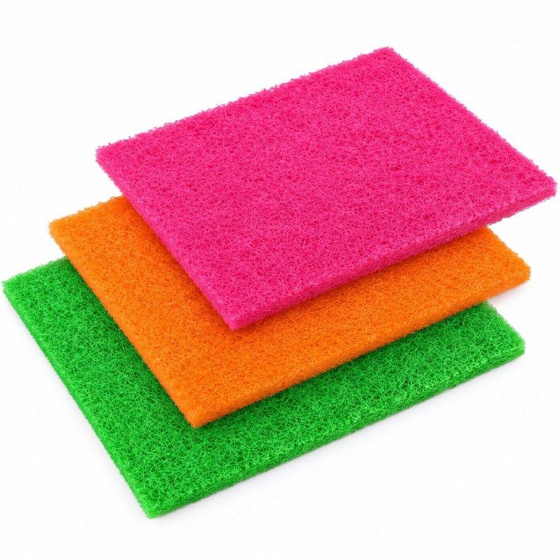 SET DE 3 ESPONJAS ABRASIVAS PARA FREGADO QUITA GRASA PAREX 12X12CM