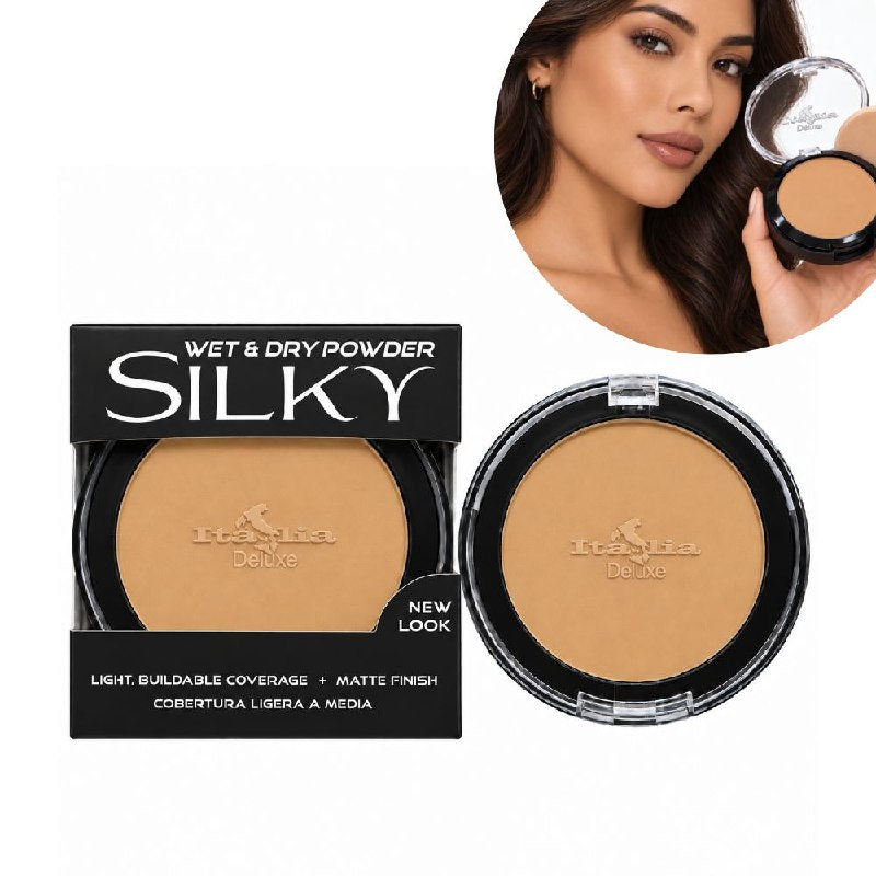 POLVO COMPACTO MATIFICANTE CON PROTECCION SOLAR TONO DARK BEIGE 08 ITALIA DELUXE 8G