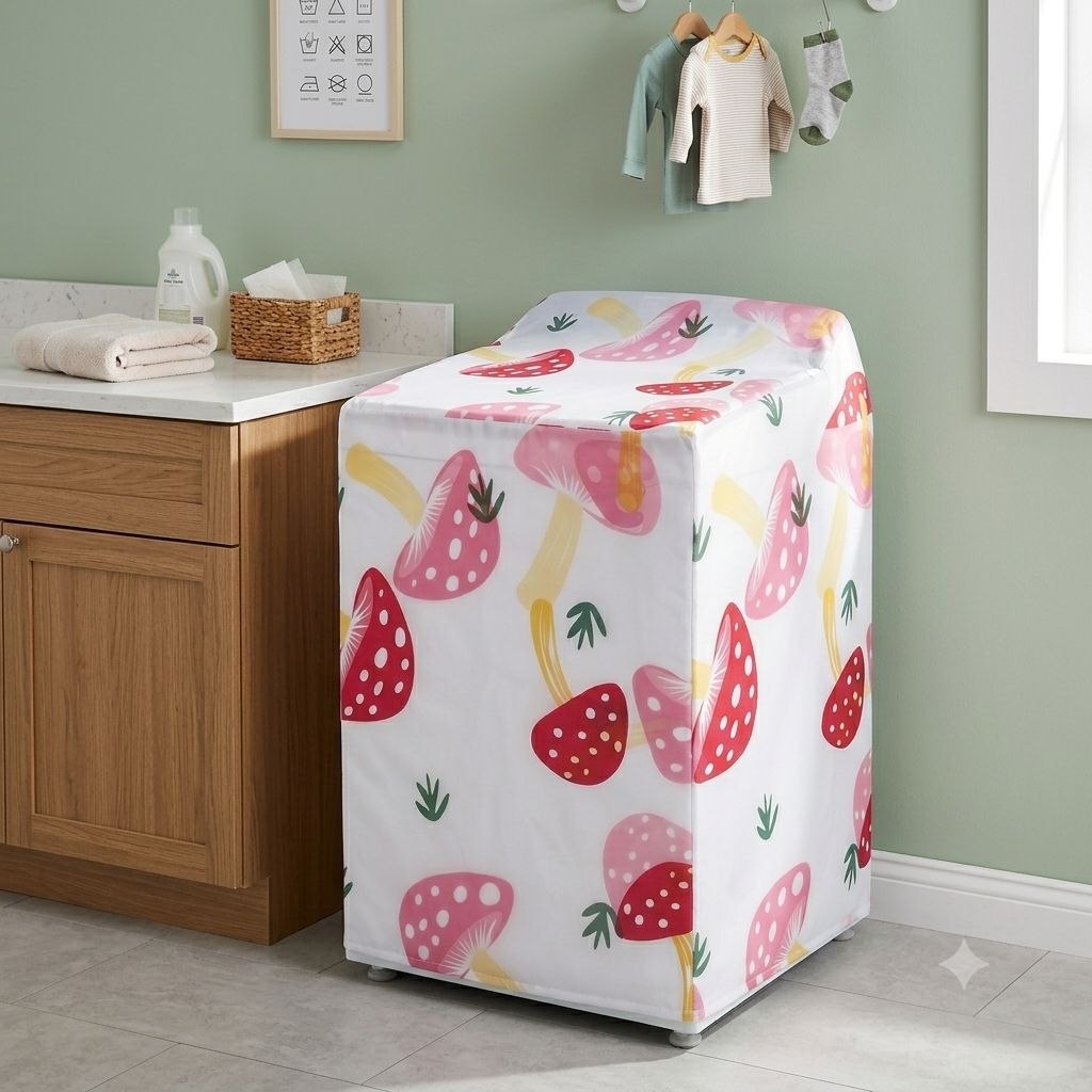 FORRO FUNDA PARA LAVADORA, PROTEGE LA LAVADORA DEL POLVO, HUMEDAD Y ARAÑAZOS BENELI HOME 55X58X87CM