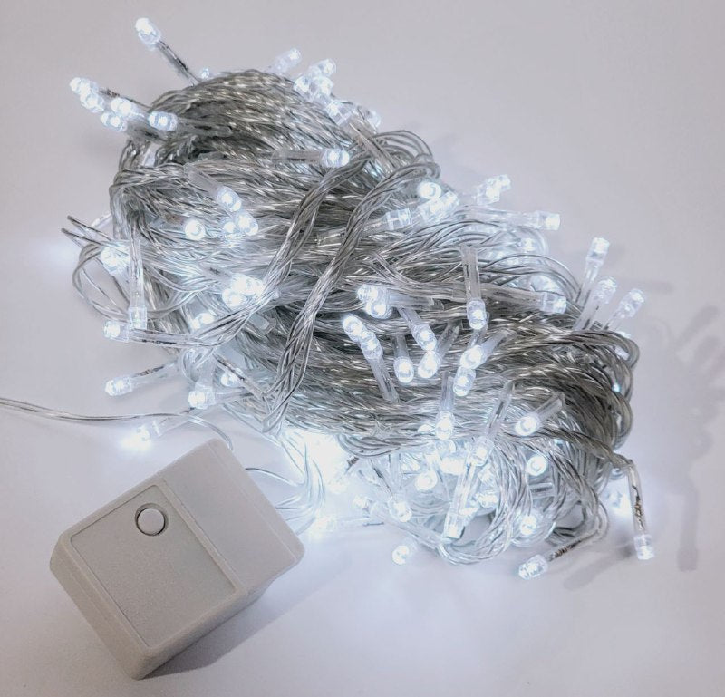 LUCES DECORATIVAS NAVIDEÑAS 200 LUCES LED DE LUZ BLANCA 15X7.5X9CM