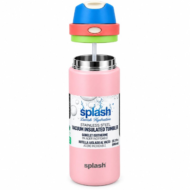 BOTE TERMICO DE ACERO INOXIDABLE SPLASH 600ML