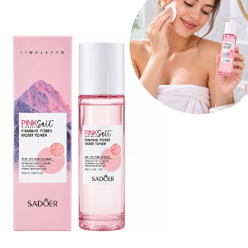 TONICO FACIAL CALMANTE Y TONIFICANTE CON SAL ROSA DEL HIMALAYA Y CENTELLA ASIATICA SADOER 100ML