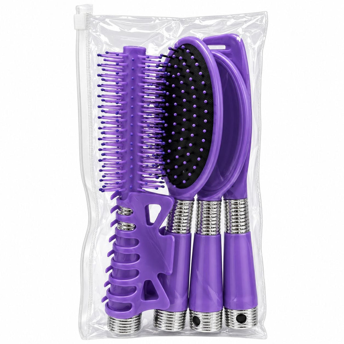 SET DE CEPILLOS ESPEJO Y ACCESORIOS PARA CABELLO 5 PIEZAS