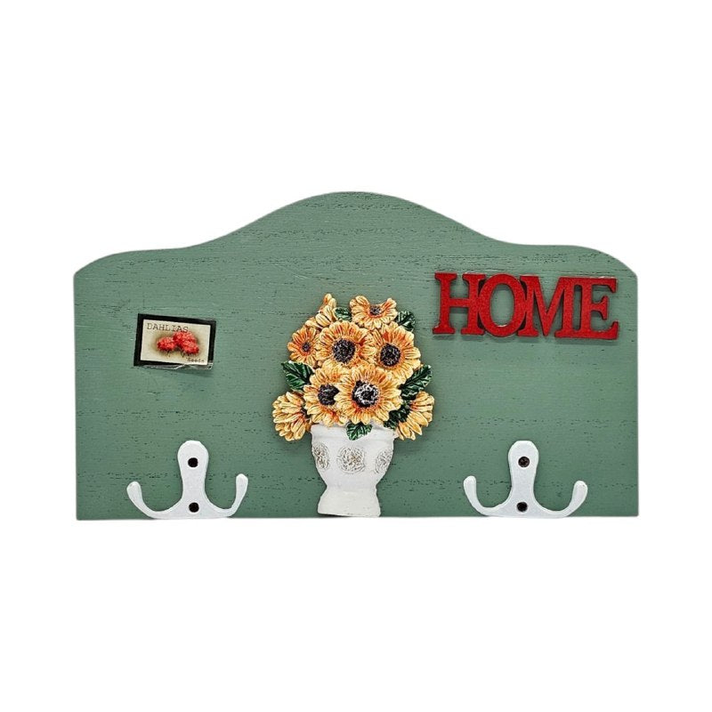 PORTA LLAVES DECORATIVO MULTIUSO DE BASE DE MADERA 21X13CM